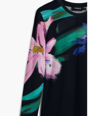 【新品タグ付】Desigual フラワープリント 長袖T カットソー　M 新品タグ付】Desigual フラワープリント 長袖T カットソーM