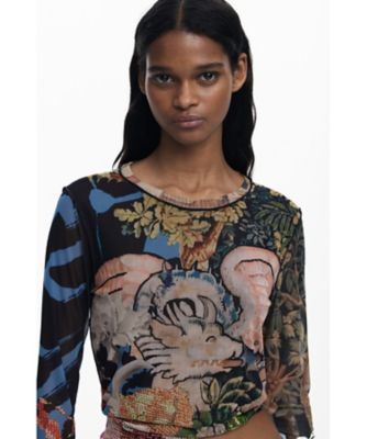 新品未使用 Desigual デシグアル ブルゾン ビーズ刺繍 レース シアー 新品未使用 Desigual デシグアル ブルゾン ビーズ刺繍 レース シアー