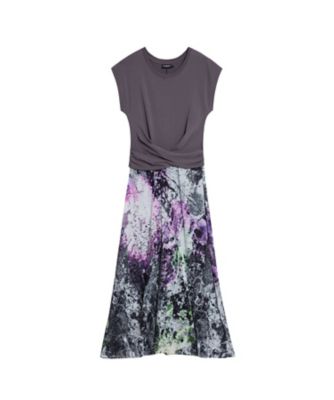 Desigual (Women)/デシグアル ドッキングクロスドレス by クリスチャン・ラクロワ 25WWVK05 チャコール(2001) ワンピース・ドレス【三越伊勢丹/公式】