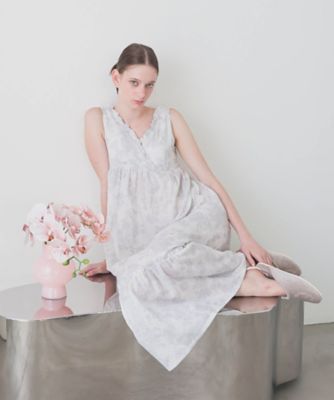 50／ダブルガーゼローズミュールノースリーブワンピース 26ー