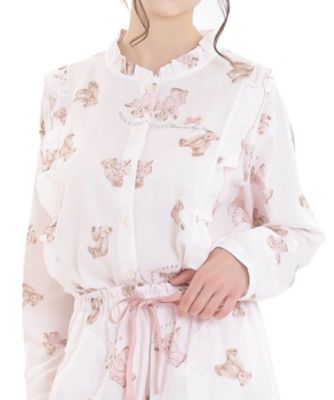 ＜Narue (Women)＞コットンダブルガーゼおやすみベアフリルパジャマ　２６ー１１４０６　　　　　　　　　　　