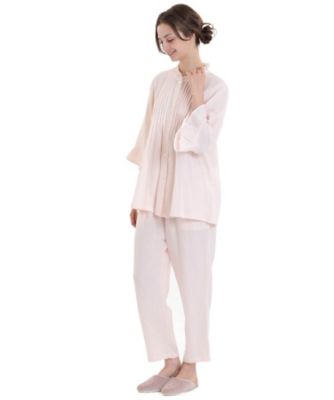 シュークリームガーゼ（R）クラシカル7分袖パジャマ 26ー