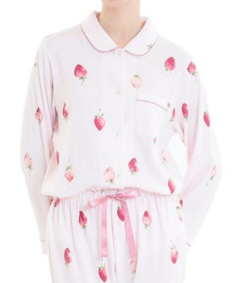 ＜Narue (Women)＞コットンスムースいちごシャツパジャマ　２６ー１１４２４　　　　　　　　　　　　