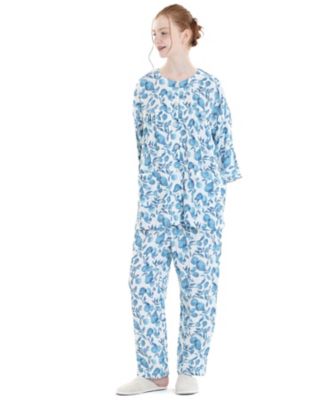 シャーリングダブルガーゼポワールギャザーパジャマ 26ー12412