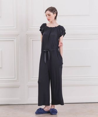 美品★LOHENローヘン2022AWミラノリブニットオールインワン ホワイト38 リブニットオールインワン 26－31022 | Narue (Women)/ナルエー