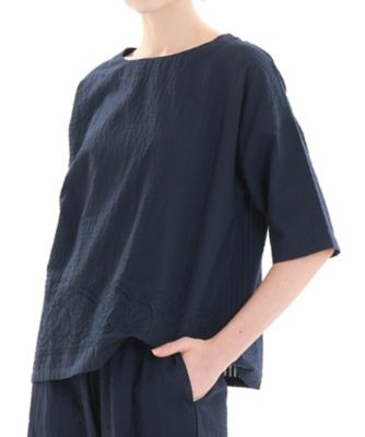 コットンサッカーシャル刺繍セットアップ 26－31414 | Narue
