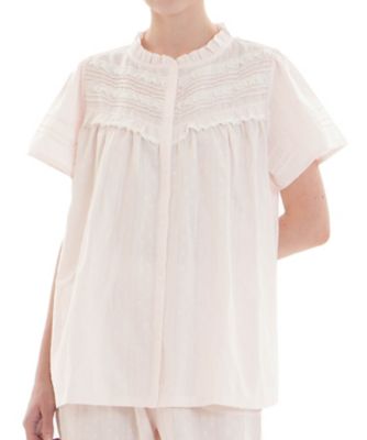 コットンカットドビーフリルパジャマ 26－31431 | Narue (Women