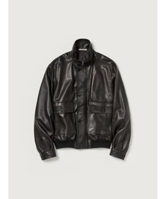 ブルゾン TEXTURED LAMB LEATHER BLOUSON