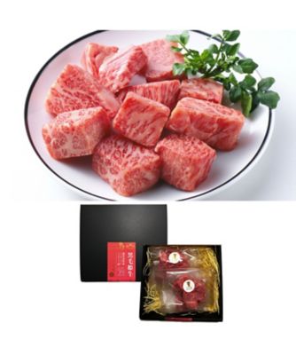 ８０２２７【母の日】鹿児島県産＜黒毛姫牛（Ｒ）＞コロンコロンやわらかひとくちステーキ　計３００ｇ　※化粧箱入り