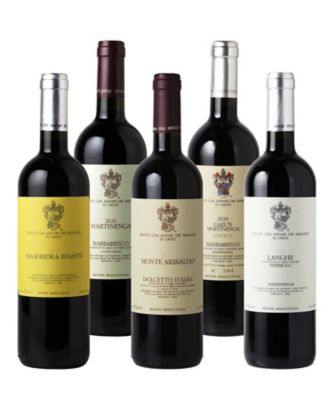 ０８．バルバレスコ村の名門〈マルケージ　ディ　グレジィ〉飲みくらべ赤ワイン５本セット