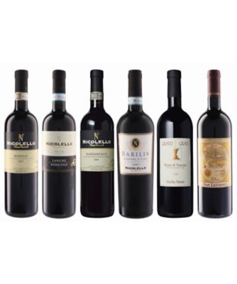 ３７．バックヴィンテージのみ！バローロ＆バルバレスコ入りフルボディ赤ワイン６本セット
