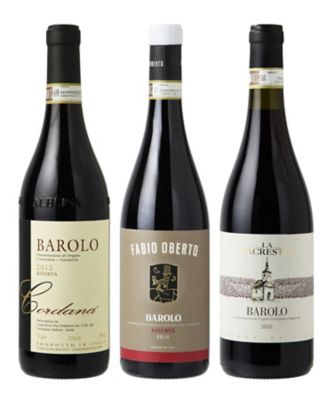 ３９．リゼルヴァタイプも含む生産者別バローロ飲みくらべ赤ワイン３本セット