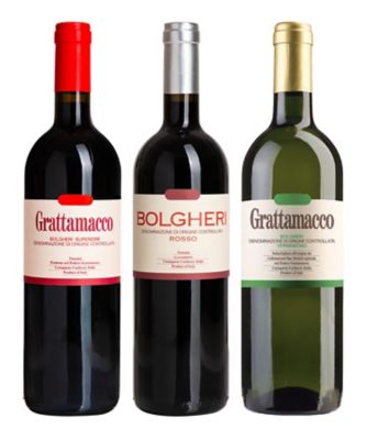 ４１．３大ボルゲリの一角〈グラッタマッコ〉を堪能する赤・白ワイン３本セット