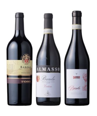 ６２．イタリアのフルボディ赤ワイン「バローロ」飲みくらべ３本セット