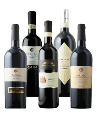 ７０．金賞・ワイン評価誌高得点＆１０年熟成も愉しめるバローロ飲みくらべ赤ワイン５本セット