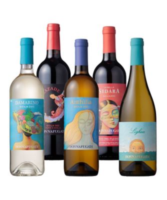 ７３．シチリアを愉しむ〈ドンナ・フガータ〉品種別赤・白ワイン５本セット