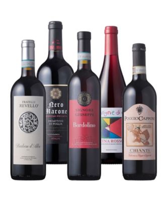 ７９．土着品種の違いを愉しむイタリア赤ワイン州別飲みくらべ５本セット