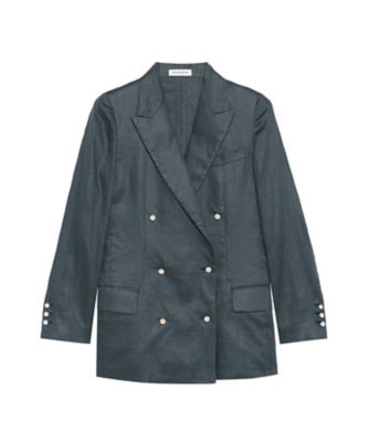 ＜MADISONBLUE (Women)＞【送料無料】ＵＮＬＩＮＥＤ　ＢＬＥＥＣＫＥＲ　Ｗ６Ｂ　ＢＬＡＺＥＲ　ＬＩＮＥＮ　ＭＢ２６１ー１０１２
