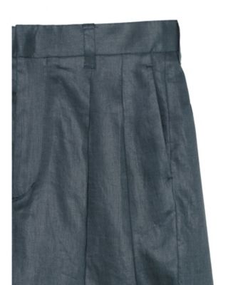 WIDE TUCK SHORTS LINEN MB261ー3011