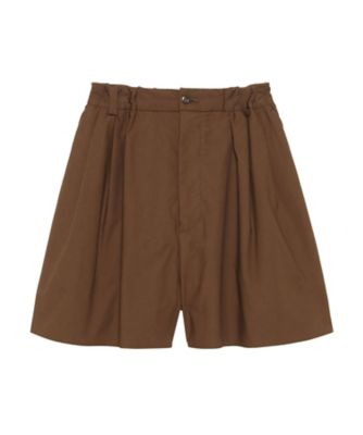 VOLUME GATHER SHORTS TYPEWRITER
