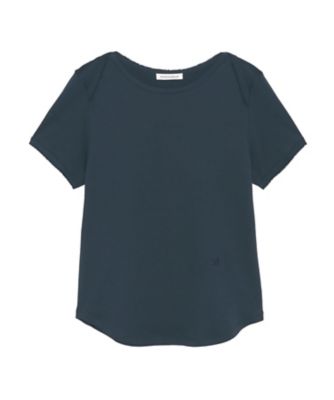EMBROIDERED TRIM BOAT NECK TEE S