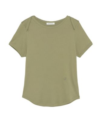 EMBROIDERED TRIM BOAT NECK TEE S