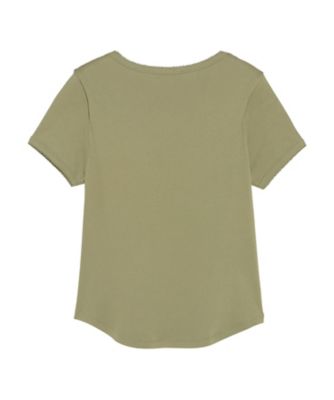 EMBROIDERED TRIM BOAT NECK TEE S