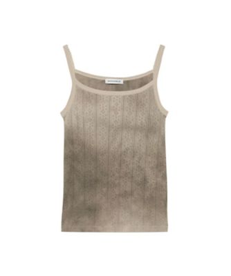＜MADISONBLUE (Women)＞ＥＭＢＲＯＩＤＥＲＥＤ　ＴＲＩＭ　ＣＡＭＩＳＯＬＥ　ＴＩＥーＤＹＥ　ＭＢ２６１ー７０１７