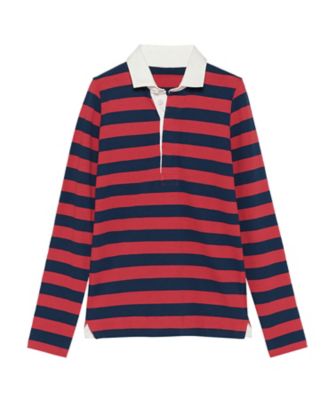 SLIM FIT RUGBY SHIRT COTTON BORDER