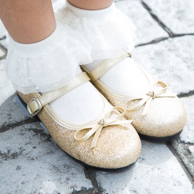 グリッターバレエシューズ