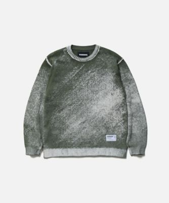ニット PIGMENT BLEED CREWNECK SWEATER