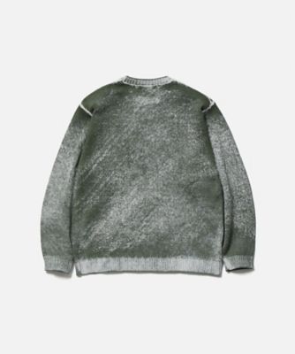 ニット PIGMENT BLEED CREWNECK SWEATER