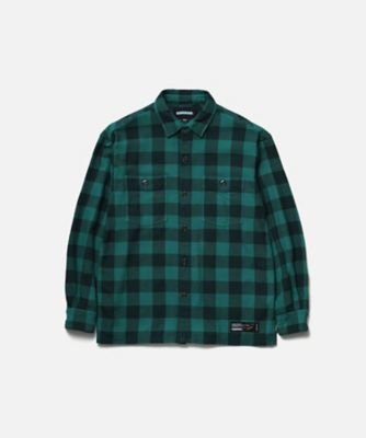 シャツ GARMENT DYED BLOCK CHECK SHIRT