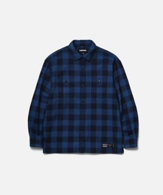 シャツ GARMENT DYED BLOCK CHECK SHIRT