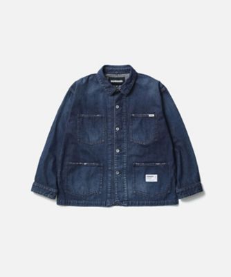 ブルゾン WASHED DENIM COVERALL JACKET