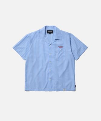 ネイバーフッド 20AW インディゴワークシャツ L ペイント加工 カジュアルシャツ STRIPE WORK SHIRT SS