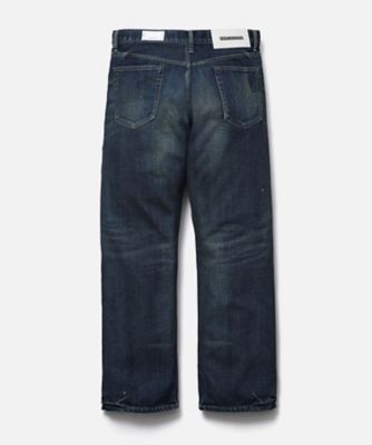 デニムパンツ WASHED DENIM FULL CUT PANTS