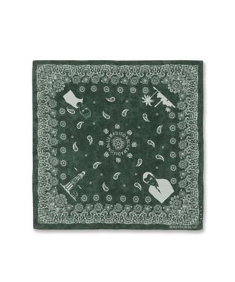 美品 ハウスオブロータス カンタ風刺繍 総柄 シルク ロング ベスト M GRAPHIC PAISLEY SCARF LARGE MB264ー