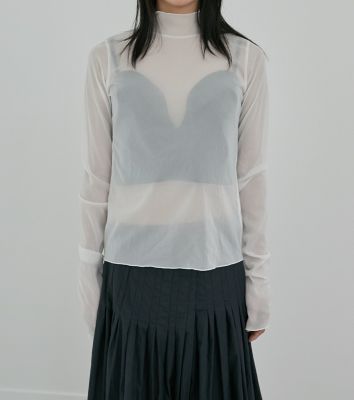 High Neck Sheer Top 26A62408 | LE