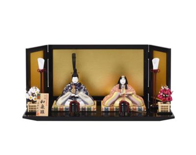 ＜金林真多呂＞【送料無料】【三越カタログＮｏ．１９】真多呂作　木目込　親王飾りセット（和泉雛）　　　