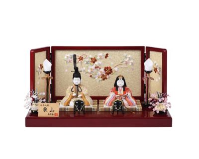 ＜金林真多呂＞【送料無料】【三越カタログＮｏ．２１】真多呂作　木目込　親王飾りセット（東山雛）　　