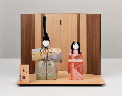 ＜金林真多呂＞【送料無料】【三越カタログＮｏ．２４】真多呂作　木目込　立雛飾りセット（寿鳳立雛）　