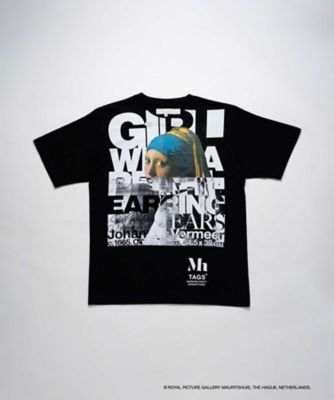 XLサイズ　フェルメール　真珠の耳飾りの少女　タグスワーキングパーティ　Tシャツ Tシャツ GIRL WITH A PEARL EARRING 360