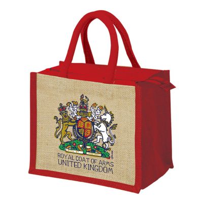 ＜Julia GASH＞★ジュートバック（小）英国王室紋章柄　レッド