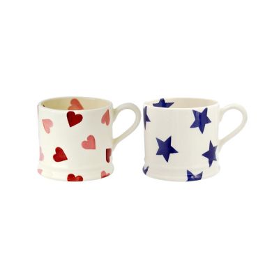 ＜Emma Bridgewater＞★ピンクハート＆ブルースター　スモールマグカップセット