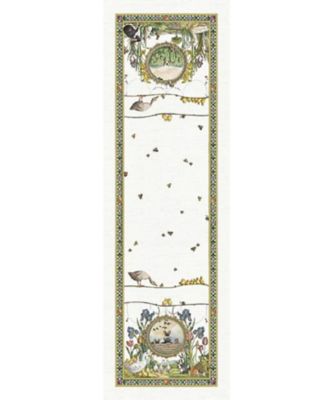 ＜Tessitura Toscana Telerie＞麻テーブルランナー　バニーガーデン
