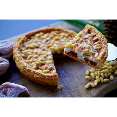 【美味探訪】０２★〈ＴＨＥ　ＣＩＲＣＵＳ〉【三越伊勢丹限定】ゴルゴンゾーラチーズケーキ（干し柿＆松の実）