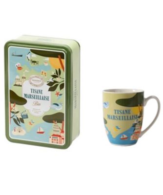 ＜Provence-dantan＞★南仏旅シリーズオーガニックハーブティー　マルセイユブレンド缶（マグカップ付）
