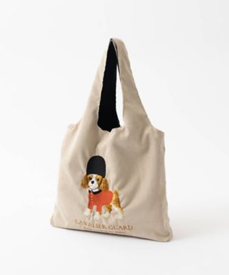 ＜jubilee＞★コーデュロイ刺繍トートバッグ　英国ロイヤル（ＢＥＩＧＥ）