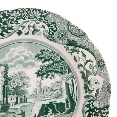 【希少品】スポード ★グリーンカミラ★プレート　6枚 ☆グリーンイタリアン プレート 27cm | Spode/スポード | 三越